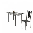 Ver imagem 6 de Conjunto de Mesa Tubular 6 Cadeiras 140cm com Tampo de Vidro Melissa Prata/Paraopeba/Pérola