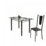 Conjunto de Mesa Tubular 6 Cadeiras 140cm com Tampo de Vidro Melissa  - 6