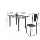 Ver imagem 3 de Conjunto de Mesa Tubular 6 Cadeiras 140cm com Tampo de Vidro Melissa Prata/Paraopeba/Pérola