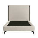 Ver imagem 2 de Cama Solteiro Pés Ferro Nami com Cabeceira Parise Bouclé Off White - Nexta Casa
