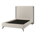 Ver imagem 1 de Cama Solteiro Pés Ferro Nami com Cabeceira Parise Bouclé Off White - Nexta Casa
