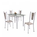 Ver imagem 2 de Conjunto de Mesa Tubular 4 Cadeiras 120cm com Tampo de Vidro Melissa 