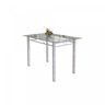 Conjunto de Mesa Tubular 4 Cadeiras 120cm com Tampo de Vidro Melissa  - 4
