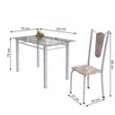 Ver imagem 3 de Conjunto de Mesa Tubular 4 Cadeiras 120cm com Tampo de Vidro Melissa 