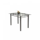 Ver imagem 4 de Conjunto de Mesa Tubular 4 Cadeiras 120cm com Tampo de Vidro Melissa Prata/Paraopeba