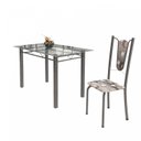 Ver imagem 6 de Conjunto de Mesa Tubular 4 Cadeiras 120cm com Tampo de Vidro Melissa Prata/Paraopeba