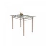 Conjunto de Mesa Tubular 4 Cadeiras 120cm com Tampo de Vidro Melissa  - 4