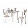Conjunto de Mesa Tubular 4 Cadeiras 120cm com Tampo de Vidro Melissa  - 2