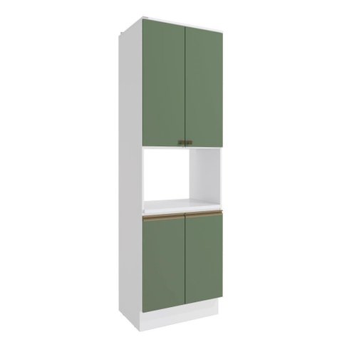 Kit Forno Celeste Kappesberg 100% Mdf 4 Portas Branco/verde 70cm
