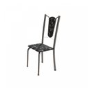 Ver imagem 5 de Conjunto de Mesa Tubular 4 Cadeiras 120cm com Tampo de Vidro Melissa Prata/Preto Floral
