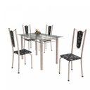 Ver imagem 2 de Conjunto de Mesa Tubular 4 Cadeiras 120cm com Tampo de Vidro Melissa 