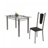 Conjunto de Mesa Tubular 4 Cadeiras 120cm com Tampo de Vidro Melissa  - 6