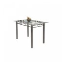 Ver imagem 4 de Conjunto de Mesa Tubular 4 Cadeiras 120cm com Tampo de Vidro Melissa Prata/Preto