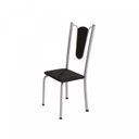 Ver imagem 5 de Conjunto de Mesa Tubular 4 Cadeiras 120cm com Tampo de Vidro Melissa Branco/Preto/Pérola