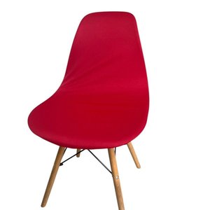 Capa de Cadeira Charles Eames Eiffel Pé Palito 1 Peça Malha Lisa:vermelho