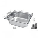 Ver imagem 1 de Cuba Gn 1/2 200mm 12,5l C/alca Platinox 15680