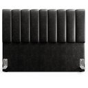 Ver imagem 2 de Kit Cabeceira Cama Box Casal King 195cm com Calçadeira Baú Dália W01 Couríssimo Preto - Lyam Lyam de