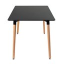 Ver imagem 4 de Kit - Mesa Retangular Eames 80 X 120 Cm + 4 Cadeiras Dsw Mesa Preto com Cadeiras Verde Escuro
