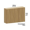 Ver imagem 4 de Armário Aéreo 120cm 3 Portas Elegance Luciane Móveis