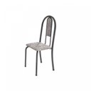 Ver imagem 5 de Conjunto Mesa Tubular 120cm Tampo em Vidro com 4 Cadeiras Iris Prata/Botanic Cinza