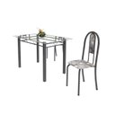 Ver imagem 6 de Conjunto de Mesa Tubular 4 Cadeiras 120cm com Tampo de Vidro Iris Prata/Paraopeba