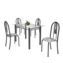 Ver imagem 2 de Conjunto de Mesa Tubular 4 Cadeiras 120cm com Tampo de Vidro Iris Prata/Paraopeba