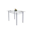 Ver imagem 4 de Conjunto de Mesa Tubular 4 Cadeiras 120cm com Tampo de Vidro Iris Branco/Paraopeba/Pérola