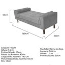 Ver imagem 5 de Recamier Baú Félix Solteiro 160 Cm Corano - Adj Decor - Cinza