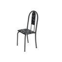 Ver imagem 5 de Conjunto de Mesa Tubular 4 Cadeiras 120cm com Tampo de Vidro Iris Prata/Preto Floral