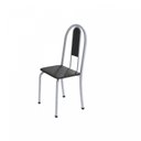 Ver imagem 5 de Conjunto de Mesa Tubular 4 Cadeiras 120cm com Tampo de Vidro Iris Branco/Preto/Pérola