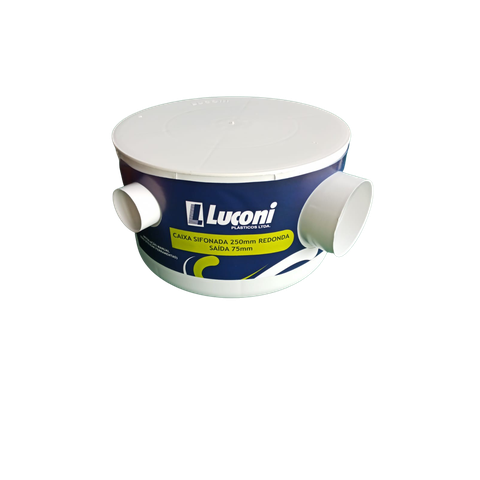 Caixa Sifonada de Gordura Econômica 250mm / 75mm - Linha Básica Luconi - Ficone & Reis