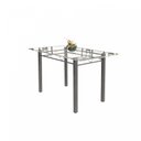 Ver imagem 4 de Conjunto de Mesa Tubular 6 Cadeiras 140cm com Tampo de Vidro Iris Prata/Paraopeba