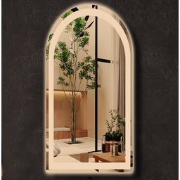 Espelho jateado Arco Janelinha Iluminado com LED quente - 60x80cm - 4