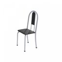 Ver imagem 5 de Conjunto de Mesa Tubular 6 Cadeiras 140cm com Tampo de Vidro Iris Branco/Preto/Pérola