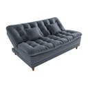 Ver imagem 4 de Sofá Cama Day 185cm Reclinável Manual Veludo Cinza - Sallar Home