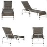 Kit 2 Espreguiçadeiras Mesa em Alumínio Piscina Jardim e Área Catar - 4