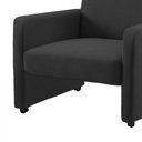 Ver imagem 3 de Poltrona Mirella Suede Grafite com Rodízios - D'Rossi Poltrona Decorativa;poltrona para Sala;poltron