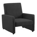 Ver imagem 1 de Poltrona Mirella Suede Grafite com Rodízios - D'Rossi Poltrona Decorativa;poltrona para Sala;poltron