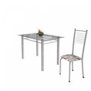 Ver imagem 6 de Conjunto de Mesa Tubular 4 Cadeiras 120cm com Tampo de Vidro Iza Branco/Paraopeba/Pérola