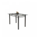 Ver imagem 4 de Conjunto de Mesa Tubular 4 Cadeiras 120cm com Tampo de Vidro Iza Prata/Preto