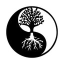 Ver imagem 1 de Quadro Yin Yang Árvore da Vida 25cmx25cm - Cria Arte Laser Preto