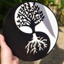 Ver imagem 2 de Quadro Yin Yang Árvore da Vida 25cmx25cm - Cria Arte Laser Preto