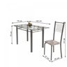 Conjunto de Mesa Tubular 6 Cadeiras 140cm com Tampo de Vidro Iza  - 3