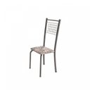Ver imagem 5 de Conjunto de Mesa Tubular 6 Cadeiras 140cm com Tampo de Vidro Iza Prata/Botanic Cinza