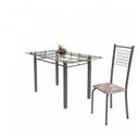 Ver imagem 6 de Conjunto de Mesa Tubular 6 Cadeiras 140cm com Tampo de Vidro Iza 