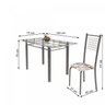 Conjunto de Mesa Tubular 6 Cadeiras 140cm com Tampo de Vidro Iza  - 3