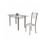 Ver imagem 6 de Conjunto de Mesa Tubular 6 Cadeiras 140cm com Tampo de Vidro Iza Prata/Paraopeba