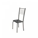 Ver imagem 5 de Conjunto de Mesa Tubular 6 Cadeiras 140cm com Tampo de Vidro Iza Prata/Preto Floral