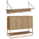 Ver imagem 1 de Conjunto Sapateira Aparador e Prateleira Luna 90cm Hanover/Dourado 28109