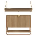 Ver imagem 5 de Conjunto Sapateira Aparador e Prateleira Luna 90cm Hanover/Dourado 28109